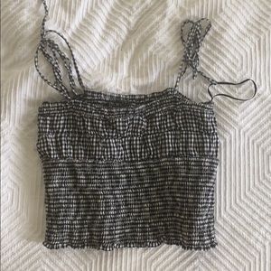 🐝 Zara Gingham Crop Tank Top